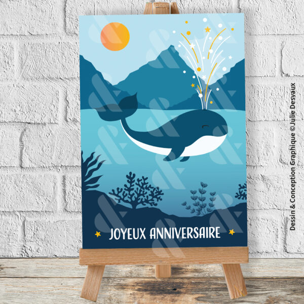Carte Anniversaire Enfant Baleine
