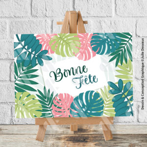 Carte Bonne Fête Ambiance Tropicale