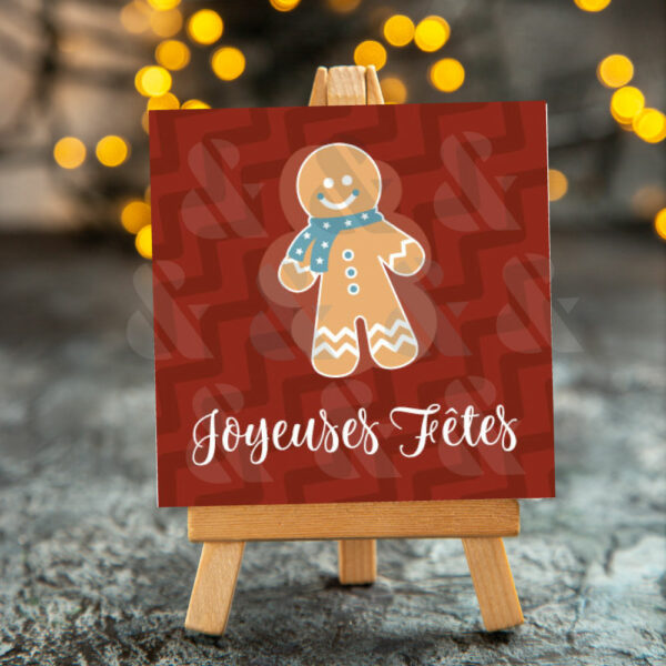Carte de Noël - Biscuit Bonhomme