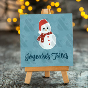 Carte de Noël - Bonhomme de Neige