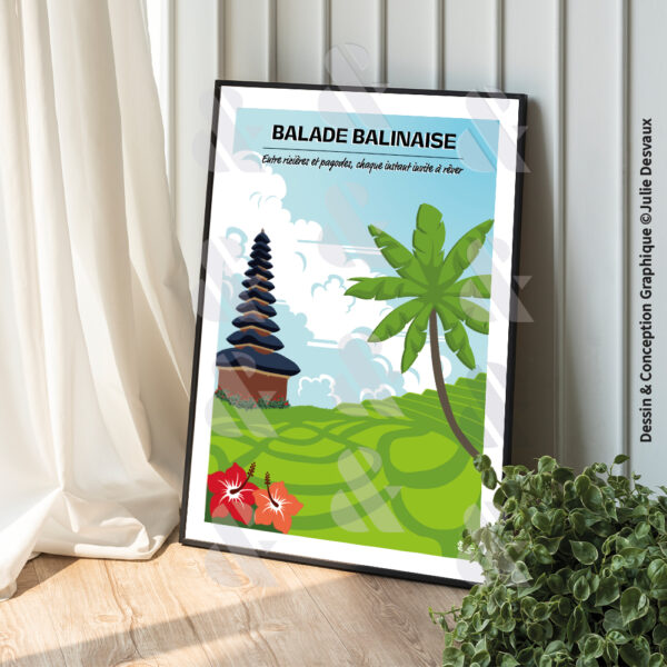 Affiche Illustration Bali