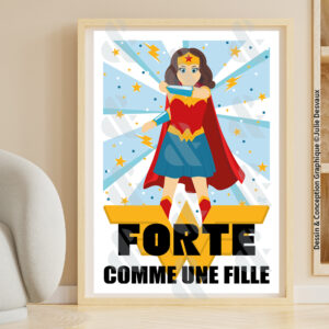 Affiche Enfant Wonderwoman