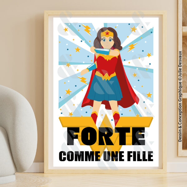 Affiche Enfant Wonderwoman